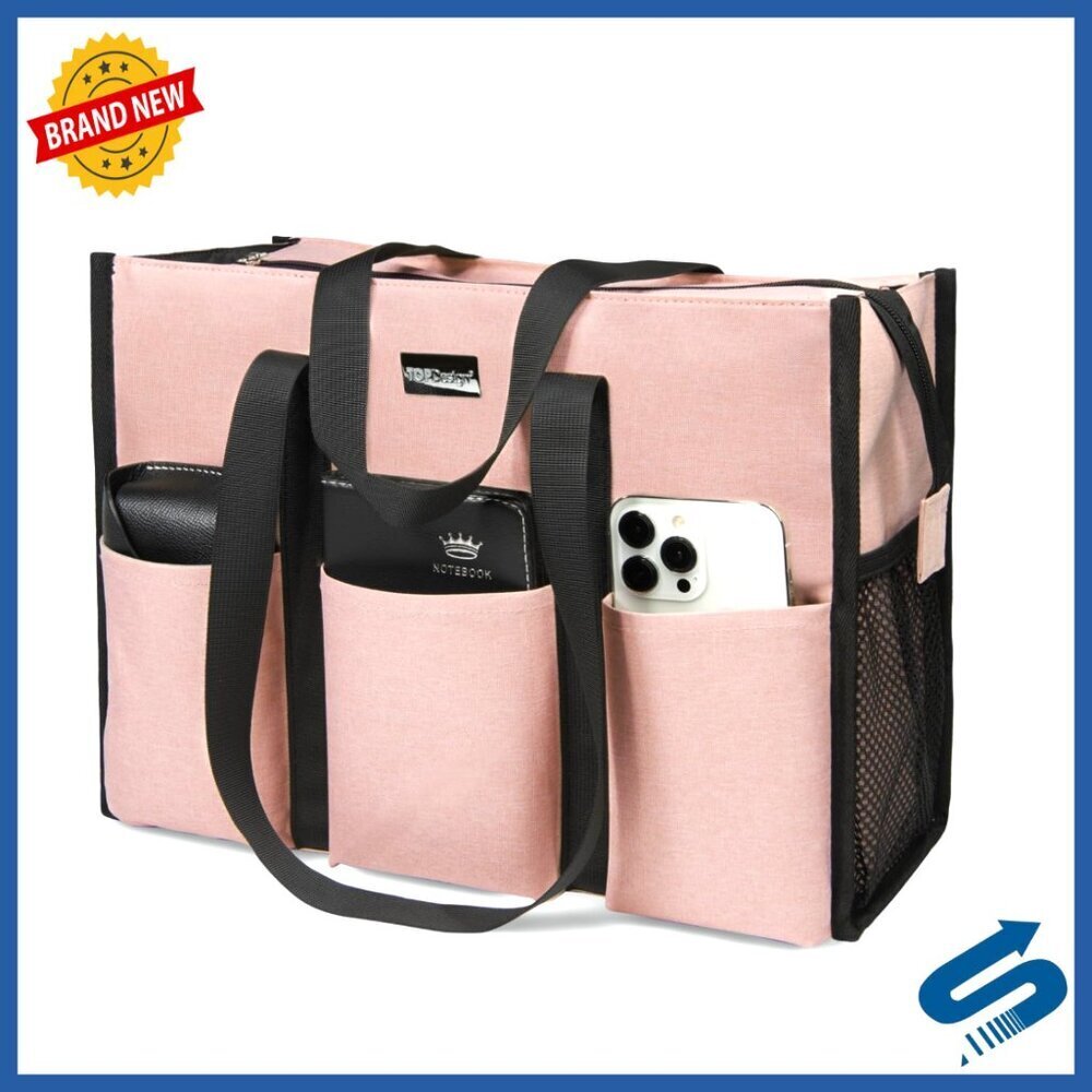 Utility Tote Bag Water Resistant 13 Pockets Professional Women Work Travel